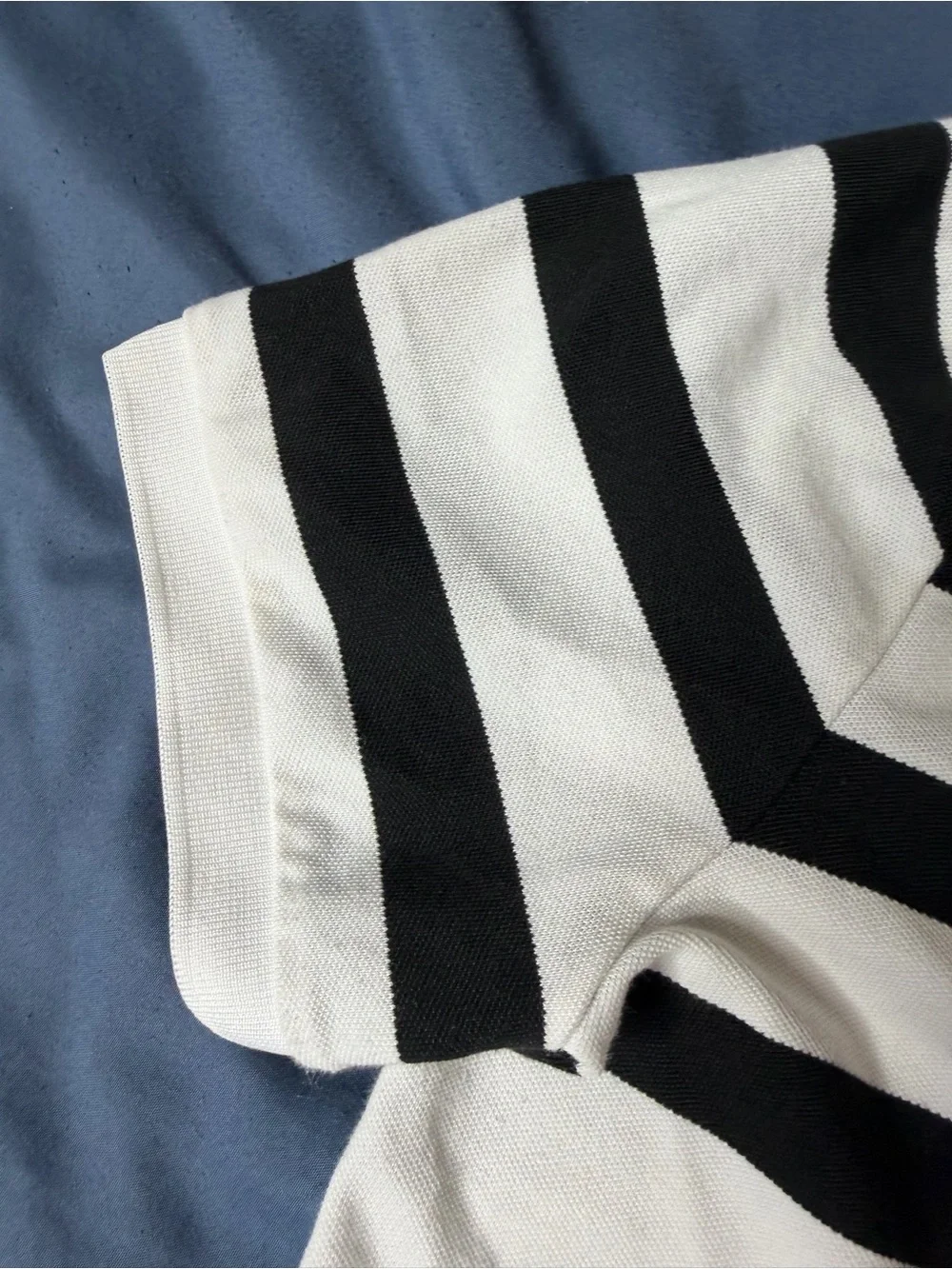 Polo by Ralph Lauren White Polo with Big P Black and Red Stripes